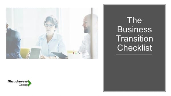 BUSINESS TRANSITION PROCESS & LEADERSHIP SUCCESSION PLANNING
